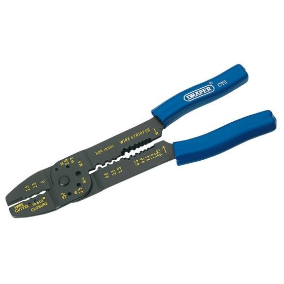 Heavy Duty Crimping Pliers & Wire Stripper with Insulated Handles