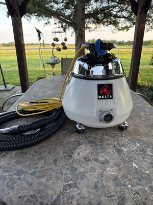 Original Super Rare Delta Canister Vacuum Cleaner Model D-450 HEPA Charcoal
