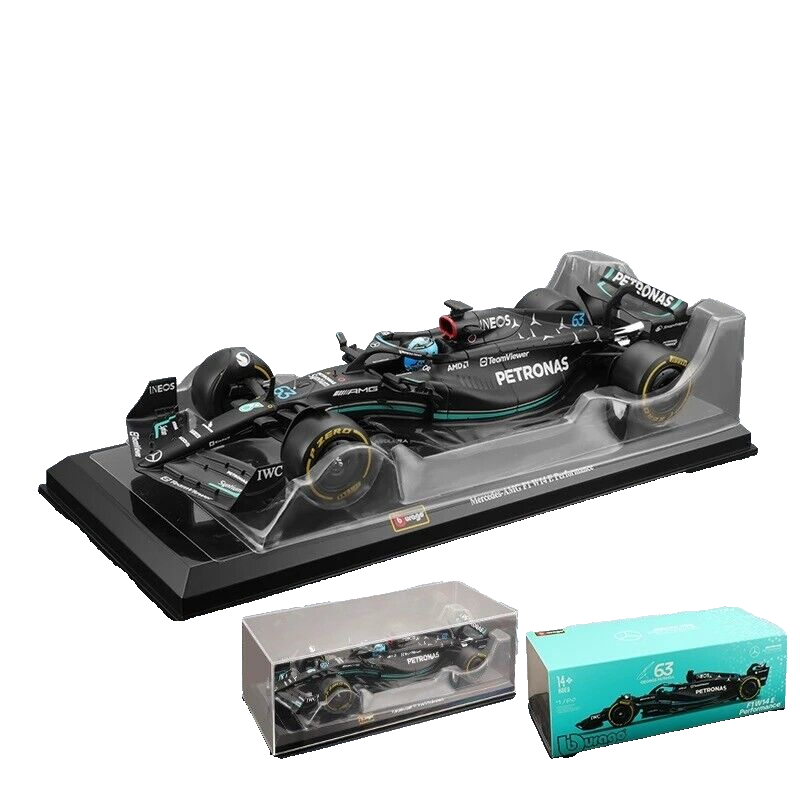 F1 1:24 2023 George Russell Mercedes AMG W14 Diecast Car Driver