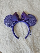 Disney Parks Mickey Mouse Ears Purple Sequins, Minnie Headband