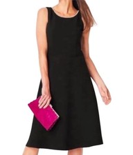 NWT Talbots RSVP Collection Classic Black Fit N Flare Sleeveless Dress Size 8