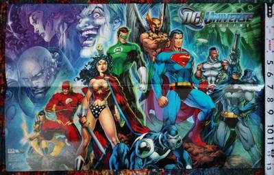SDCC 2009 DC Universe Online Poster Exclusive Double-Sided Promo Superman Batman