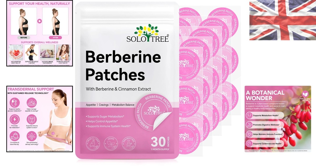 Convenient 30 Pcs Berberine Patches - Natural Support for