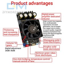 ZK-3002 Pure Power Amplifier Board TPA3255 Stereo 300W x 2 Mono 600W