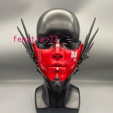 Halloween Cyberpunk Half Face Mask Technology Functional Creative Helmet Cos