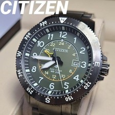 Citizen ProMaster Eco Drive Solar Wristwatch Timepiece Mens wrist 18cm