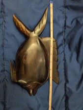 Ironwood Sculpture Sun Fish Hand Carved Wood Figurine Home Decor