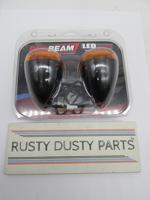 Custom Dynamics Pro Beam LED Indian Black Turn Signal Set PB-IND-RTS-A-B
