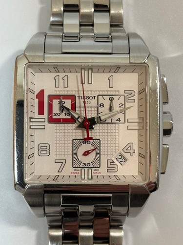 Tissot Quadrato Michael Owen Chronograph Quarz Limited Edition Handgelenk 18cm - Bild 1 von 12