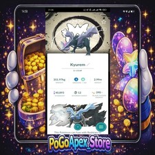 Shiny Kyurem Special Background Go fest 2026 Lucky Trinket - 20k dust