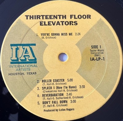 THE PSYCHEDELIC SOUNDS OF THE 13th FLOOR ELEVATORS LP 1966 RARE MONO 1st Press