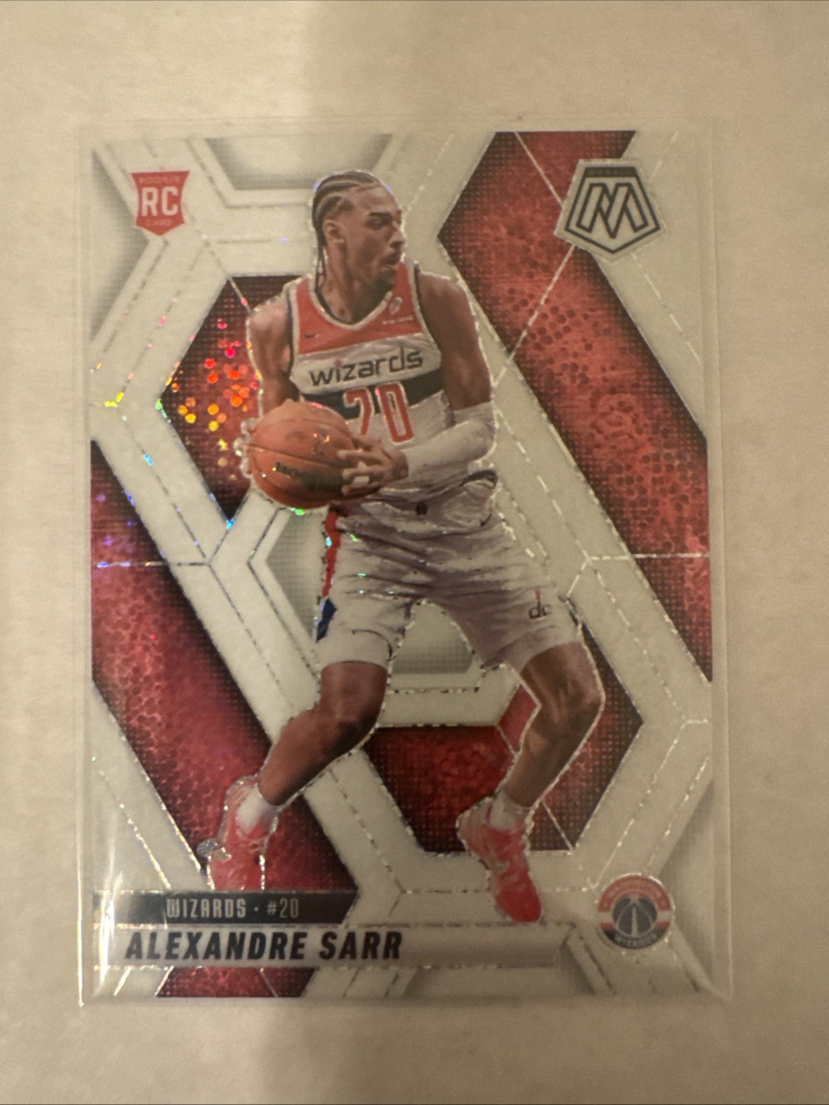 2024-25 Panini Mosaic White Sparkle Prizm Alexandre Sarr #216 RC RARE SSP