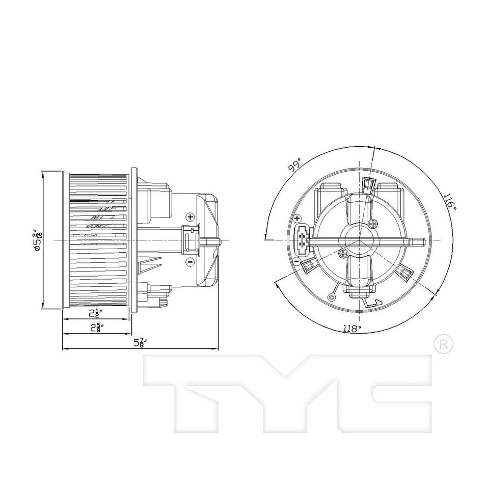 Motor soplador HVAC TYC 700254 para 07-16 Volvo S60 S80 V70 XC60 XC70 Foto 3 de 4