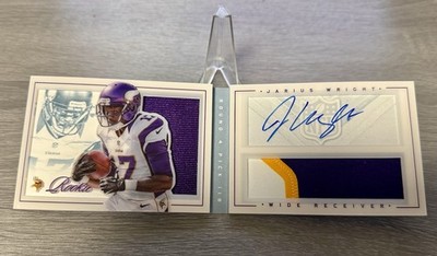   JARIUS WRIGHT 2013 Panini Playbook Booklet 3-COLOR Patch Auto RC SP /25!  