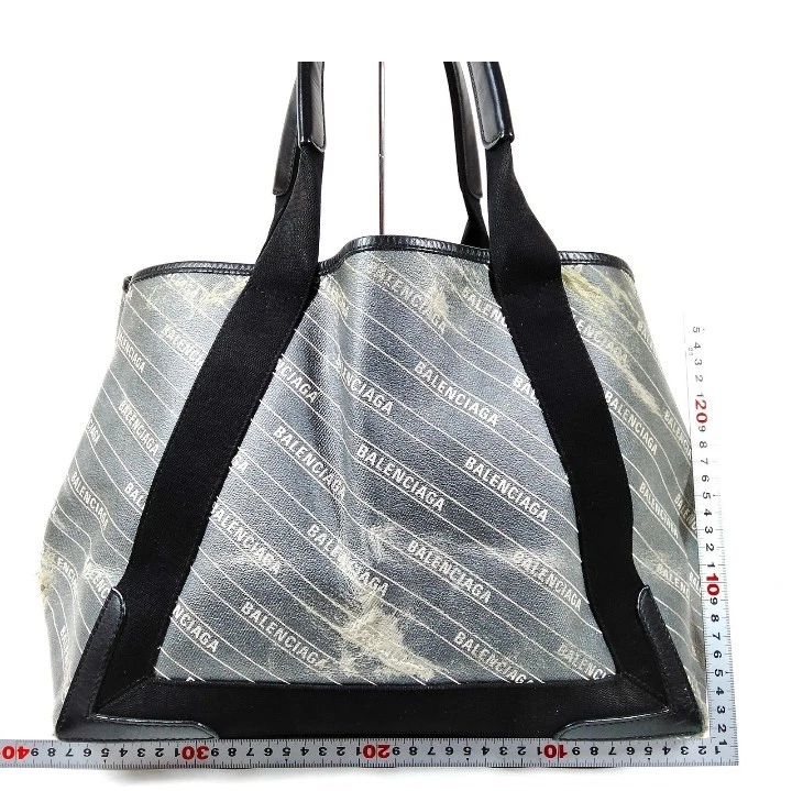 Bolso de Mano BALENCIAGA Lona Gris Patrón Total con Muñequera ANGUSTIADO Punk Chic Foto 3 de 4