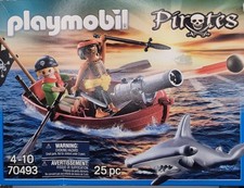 Playmobil 70493 Piraten Boot Hai Pirates Set Figuren Kanone komplett mit OVP