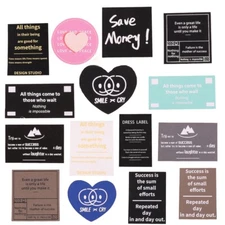 10PCS Self Adhesive Motto Patches Sticker for Girls Hats Backpacks Bags Clothing