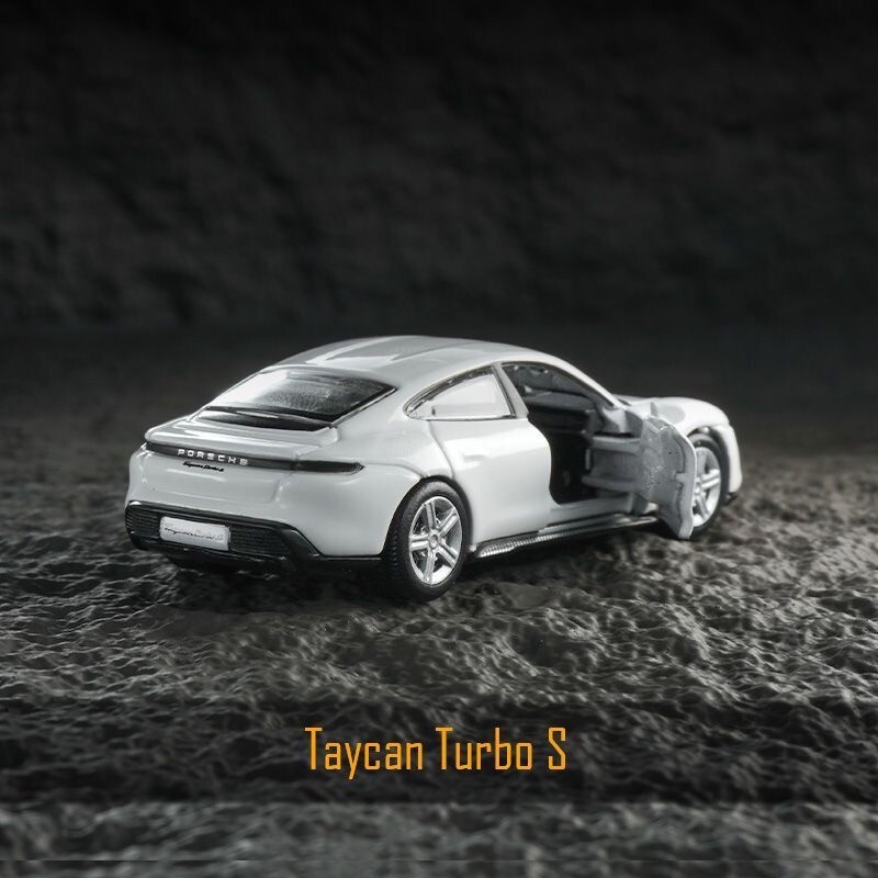 Bburago 1:64 Porsche Taycan Turbo S Diecast Model Car Vehicle Gift Collection