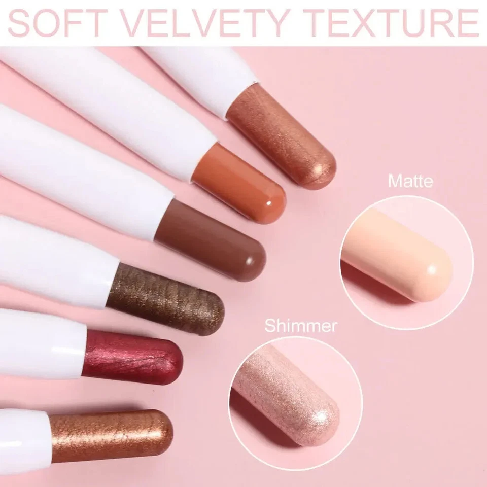 12 Color/Set Eye Shadow Stick Palette Double-Head Glitter Sequins Eyeshadow Pen - Image 4 of 4