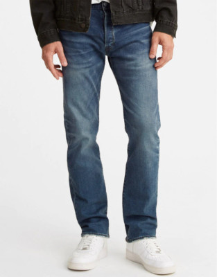 Levi's Men's 501 Original Stretch Mid Rise Regular Fit Straight Leg Jeans - Unic