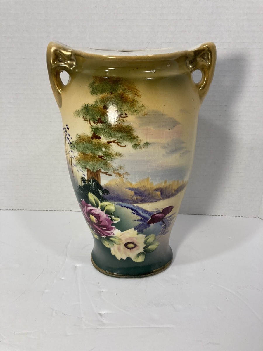 Japanese Vintage Vase 1860~70 幕末_花器_東北窯 Japanese Vintage Vase 1860~70 幕末_花器_東北窯 Japanese Vintage