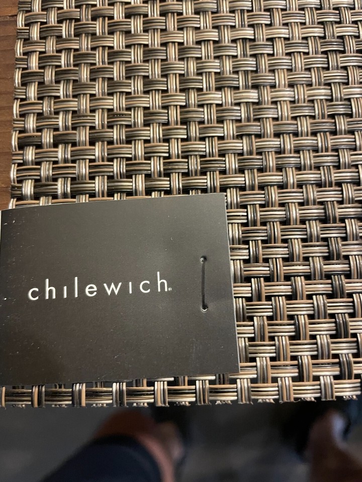 CHILEWICH Placemats EARTH, CHESTNUT, CHAMBRAY; JET BLACK, LIGHTGREY