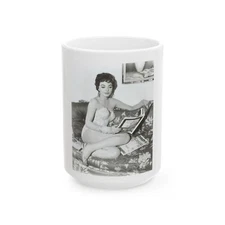 Joan Collins #20 (Vintage Female Icon) White Coffee Mug