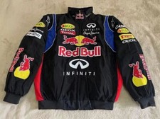 Vintage Red Bull Infiniti F1 Nascar Sublimation Black Racing Jacket