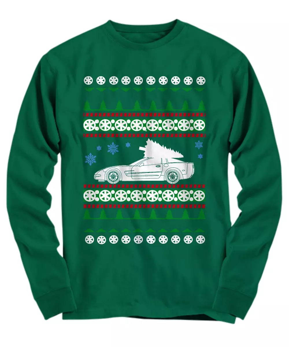 Corvette christmas sweater clearance