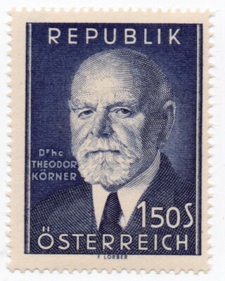 1953 - Österreich - 80. Geburtstag von Präsident Theodor Korner postfrisch **
