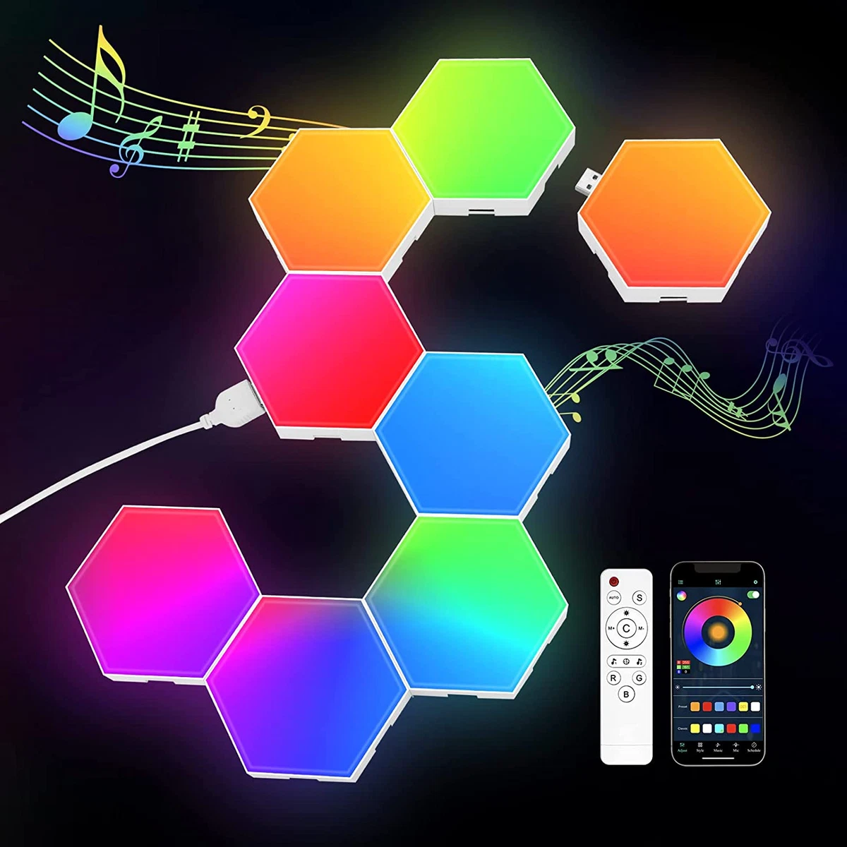 Rgb cheap led hexagon