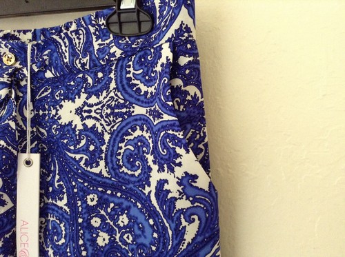 Neu mit Etikett Alice & Trixie $ 286 Seide "Alec" Palazzo bedruckte Hose * Starburst Paisley * XS - Bild 5 von 9