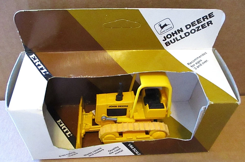 John Deere Bulldozer Dozer Crawler Tractor 1:64 Ertl Toy #568 jd Construction - Image 3 of 4