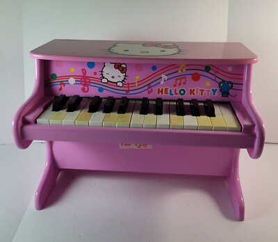 Sanrio - HELLO KITTY Toy Wooden Piano Large Working 2013 Pink 16 x
