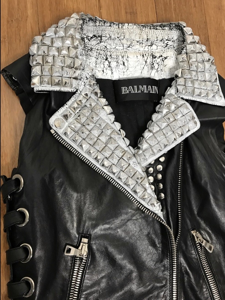 希少 Balmain デカルナン期 studded leather shirts 希少！バルマン
