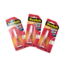 3 Pack Scotch 3M Super Glue Liquid General Purpose Fine Tip 0.7 oz AD118D-50