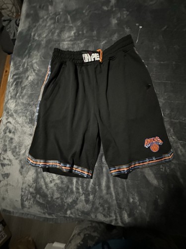Nuevo sin etiquetas Pantalones Cortos NBA LAB Two Hype Negro Estampado Colorido Nueva York KNICKS Para Hombres Grandes