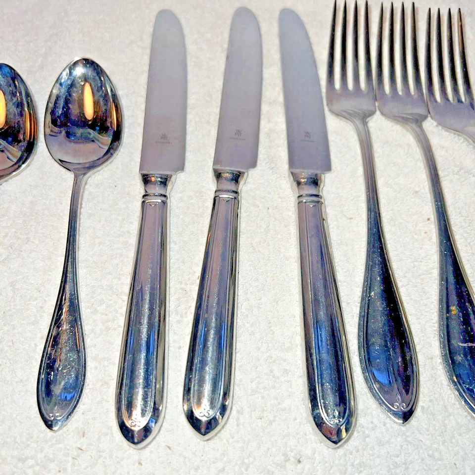 WMF Premiere Cromargan Protect Konvolut Ersatz Konvolut 9 Messer Gabeln Löffel Rarität - Bild 3 von 4