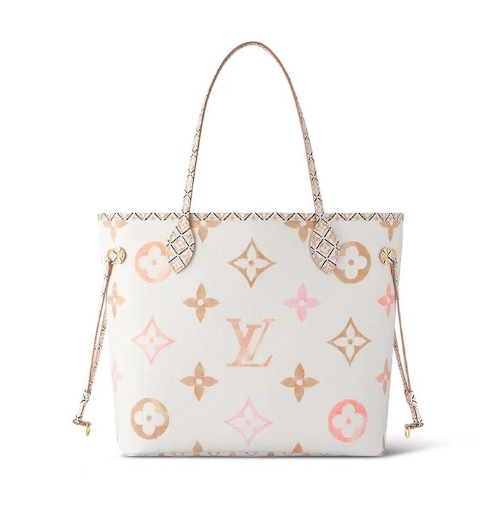 Handbags Louis Vuitton Neverfull mm LV by The Pool Pink