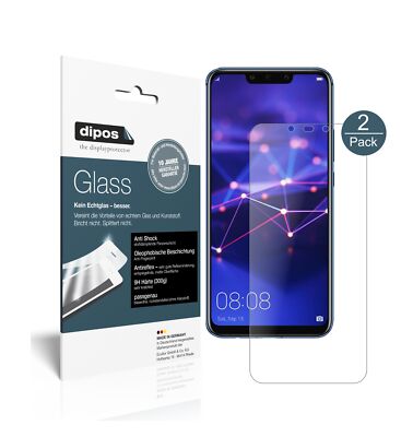 2x Schutzfolie für Huawei Mate 20 Lite matt - Anti-Shock 9H Folie dipos Glass
