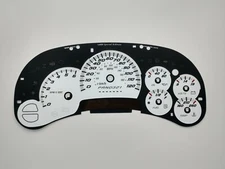 US Speedo White SS Style Gauge Face for GM Clusters 2006 07 1500 Gas LED Edition