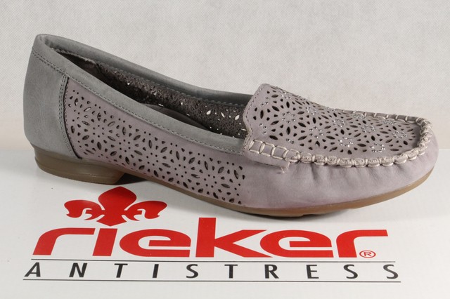 Rieker Slippers Sneakers Low Shoes Trainers Ballerina Grey 40075 New | eBay