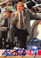 Bill Fitch autographed Basketball Card (Nets) 1995 Skybox Hoops #383 