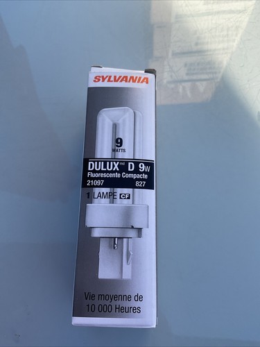 *New* Box (10) Sylvania Dulux D CF9DD/827/RP/ECO T4 G23-2700K 9W Bulbs 21097 - Picture 3 of 5