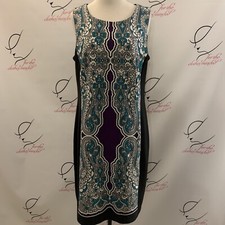 Emma & Michele.  Size M.  Stretch Shift Sheath Pencil Dress.  Sleeveless.  B28.