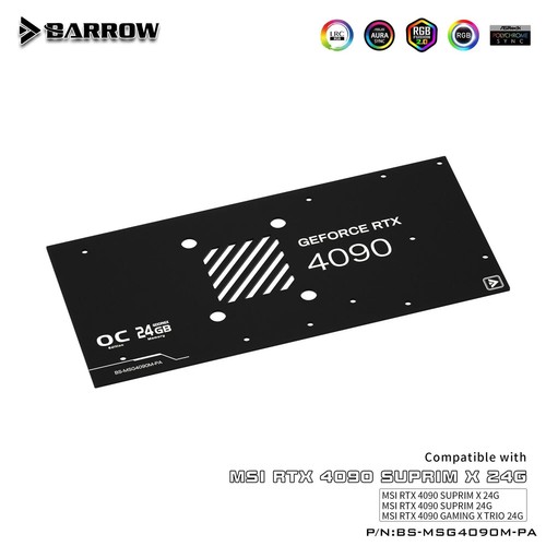Barrow Water cooling backplane for MSI RTX4090 TRIO graphics card BS-MSG4090M-PA - Picture 3 of 4