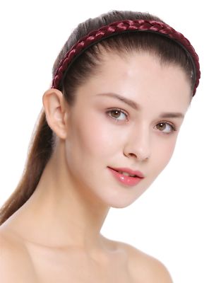 Haarband Haarreif geflochten Tracht traditionell granatrot braid CXT-003-120