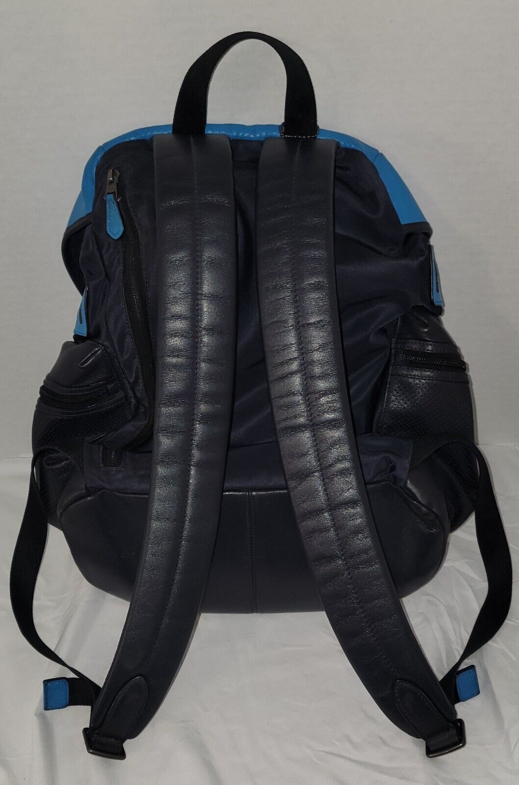 Coach Terrain Trek Perforated Leather Blue/Black … - image 11