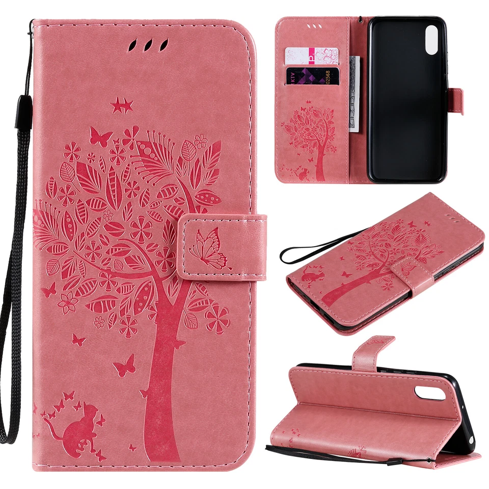 Embossing PU Leather Flip Wallet Case Phone Cover for Xiaomi Note 10 9 8 8T 9T  - Image 2 of 4