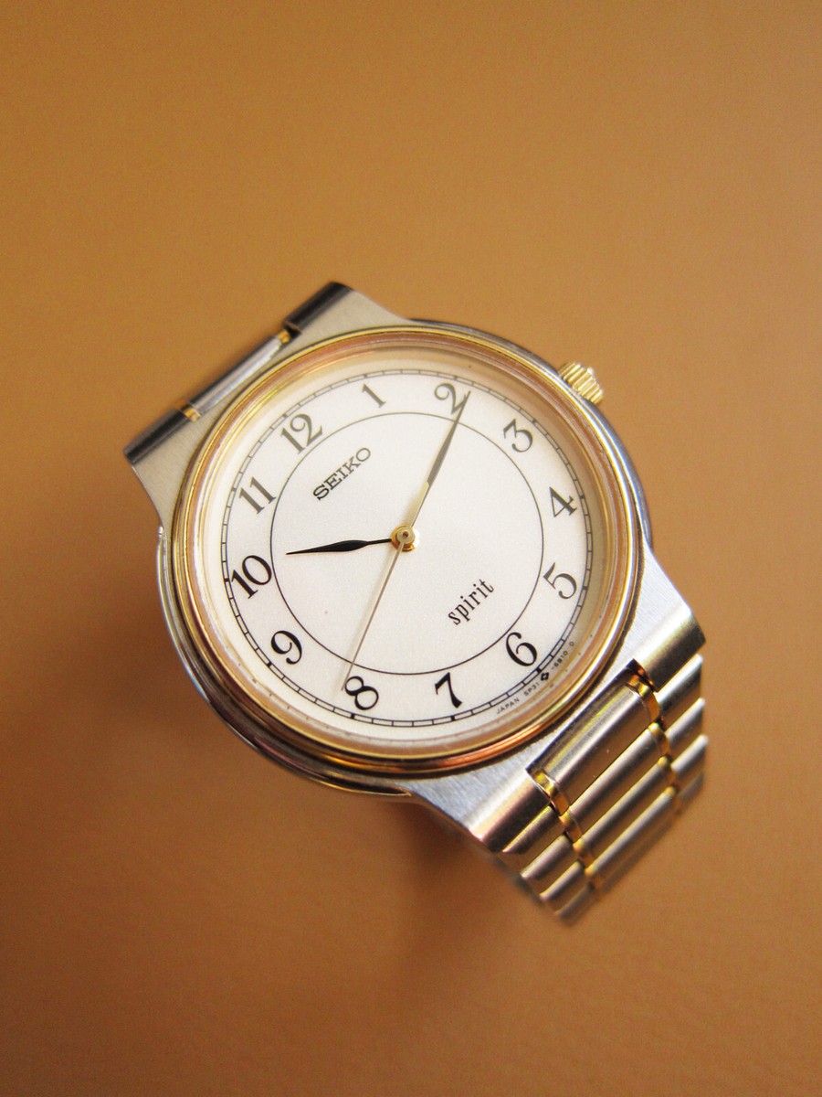 SEIKO Spirit 5P31-6A50 S.S Men's Quartz Watch w/ Cream Dial (MADE